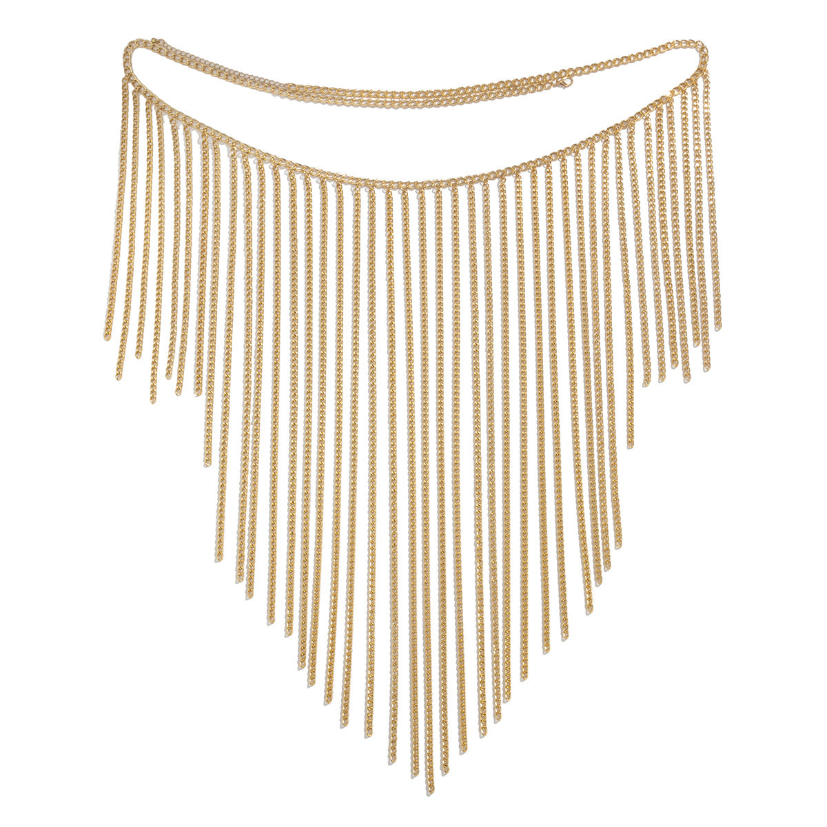 Minimalist Streetwear Geometric Plated Aluminum Alloy Body Chain for Women