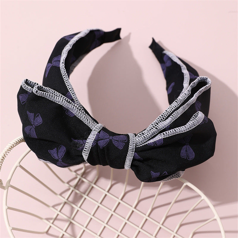 Minimalist Pink Bow Fabric Headband for Girls Summer Children's Hair Accessory Princess Style