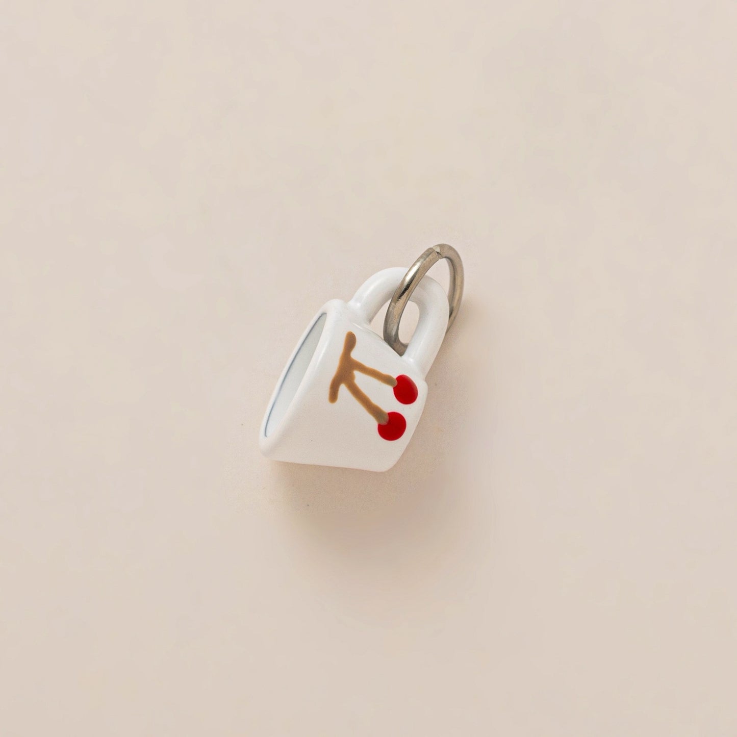 Vintage Elegant Geometric Cherry Heart Teardrop Bell Alloy Plated Bag Charm