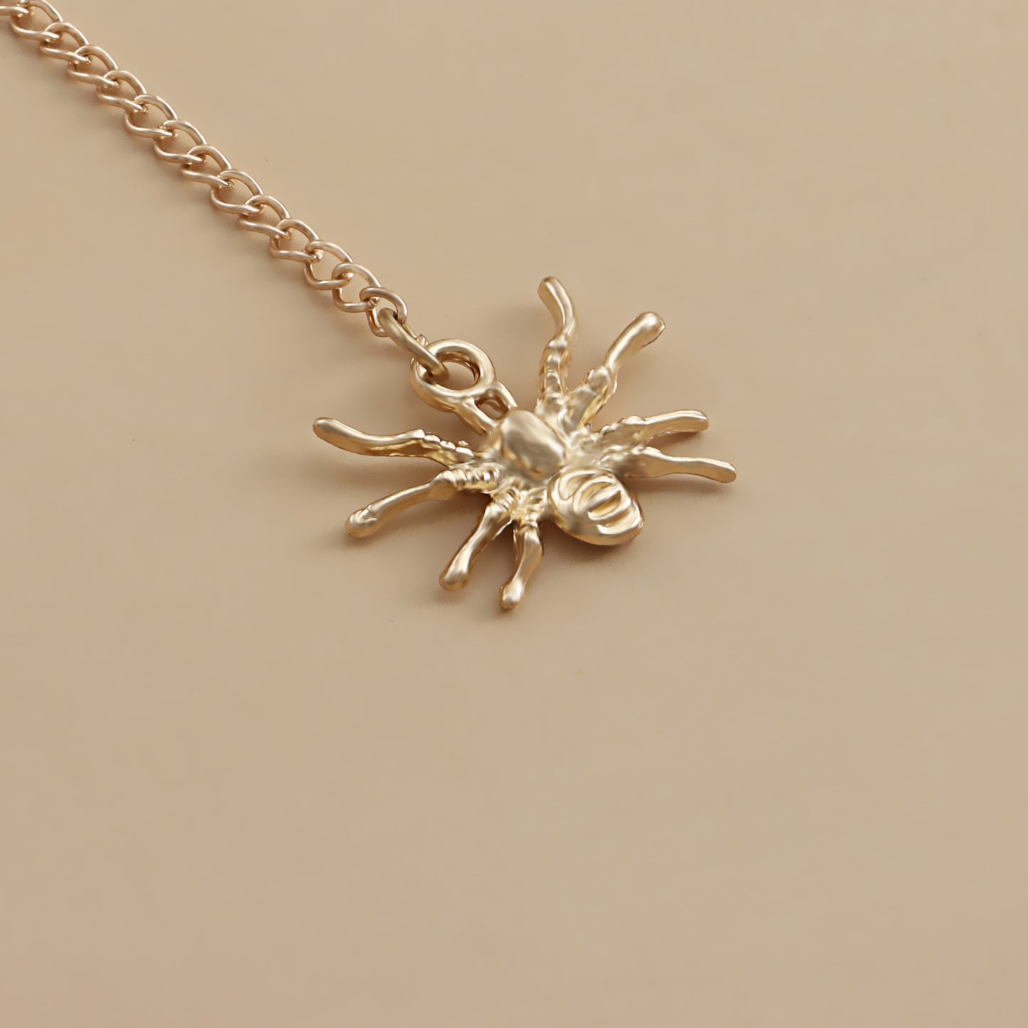 Punk Style Spider Pendant Ankle Chain for Women with Metal Charm and Tassel Detail
