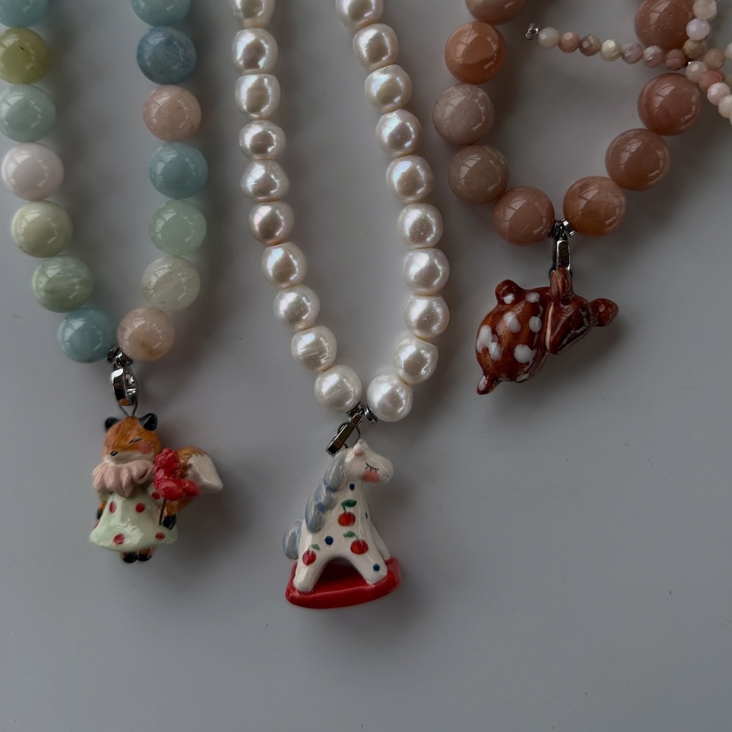 Luxury Plated Brass Animal Charm Bar Pendant Necklace