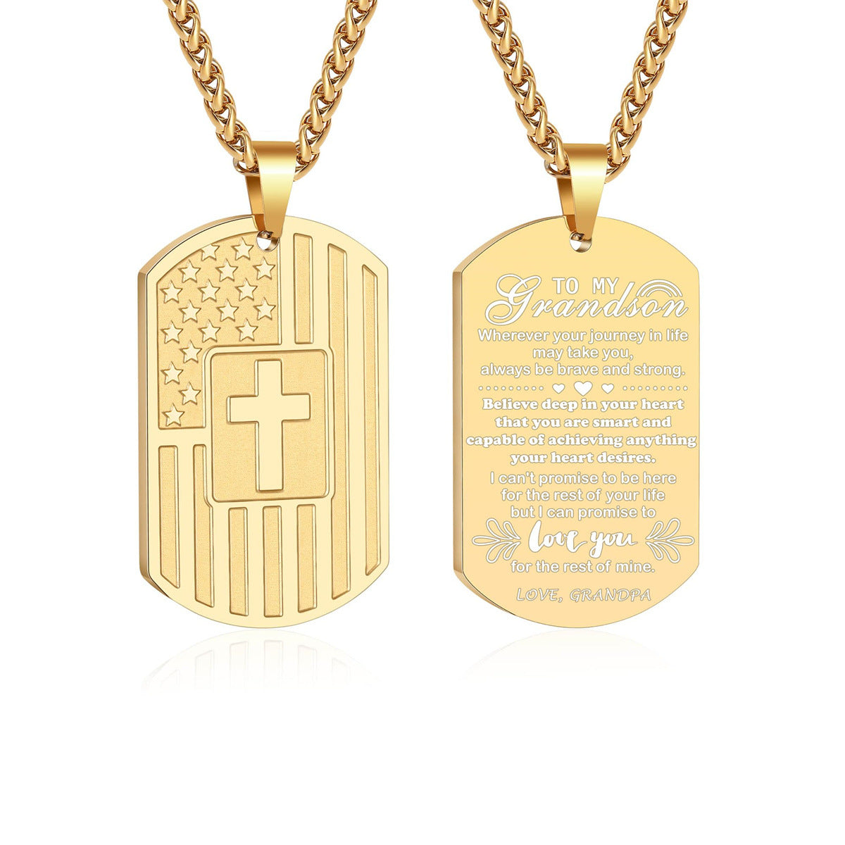 Collana con pendente a croce in acciaio inossidabile lucidato e acciaio al titanio con forma geometrica per uso quotidiano