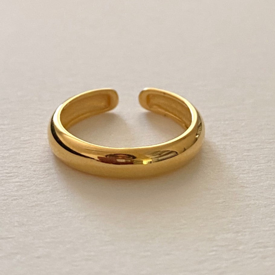Minimalist Irregular Geometric Shape S925 Sterling Silver Ring for Women with Smooth Polished Finish