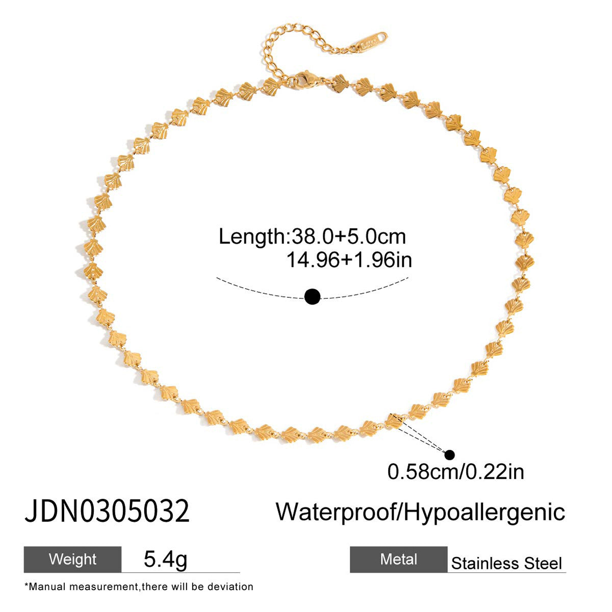 Elegante Collana con Ciondolo a Stella Marina in Acciaio Inox con Finitura Placcata da Donna Forma Geometrica Stile Minimalista Catena Clavicola