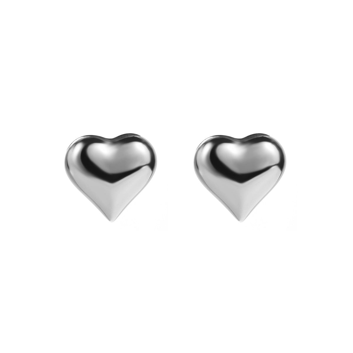 Pendientes de acero inoxidable con forma de corazón, dulces y atrevidos, con baño de oro de 18 quilates para mujer