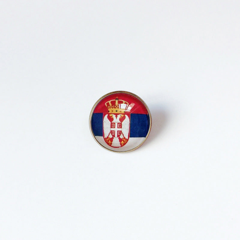 Pin de Solapa de Aleación Esmaltado Personalizado con Diseño de Bandera del Mundo para Hombres y Mujeres