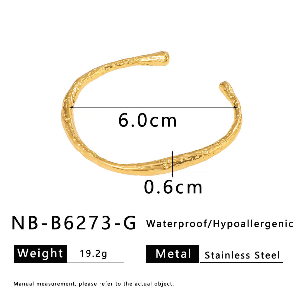 Fashionable 18K Gold Plated Stainless Steel Irregular Star Bracelet for Women