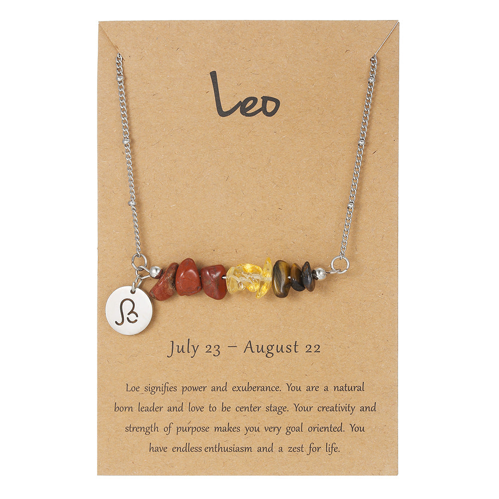 Fashion Elegant Stainless Steel Plated Constellation Pendant Necklace Unisex Cable Chain