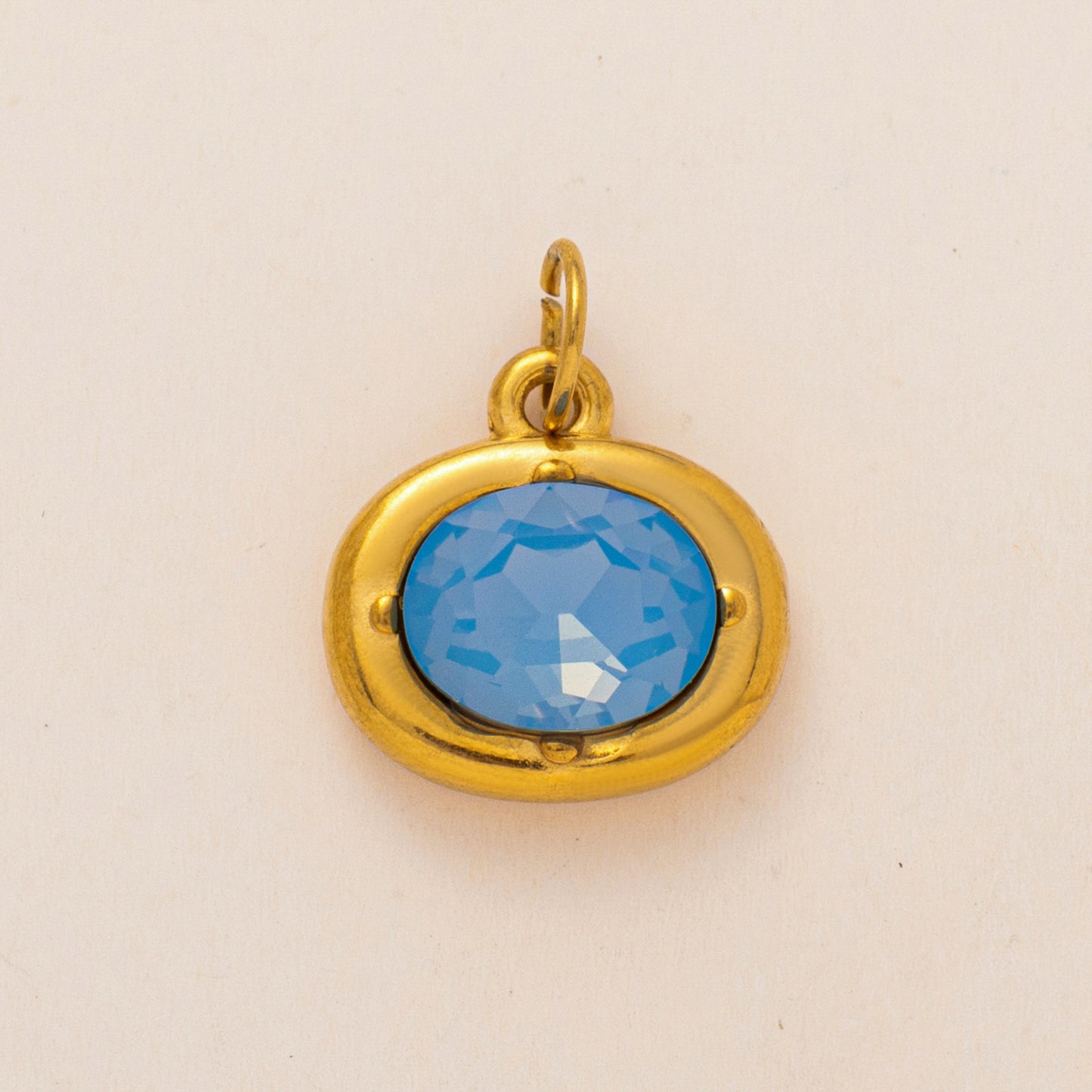 Vintage 18K Gold Plated Stainless Steel Abstract Pendant Charm Bar PVD Coated