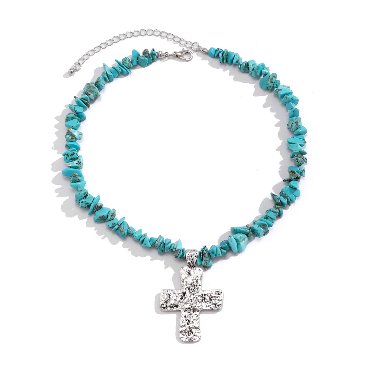 Vintage Cross Geometric Alloy Necklace for Women