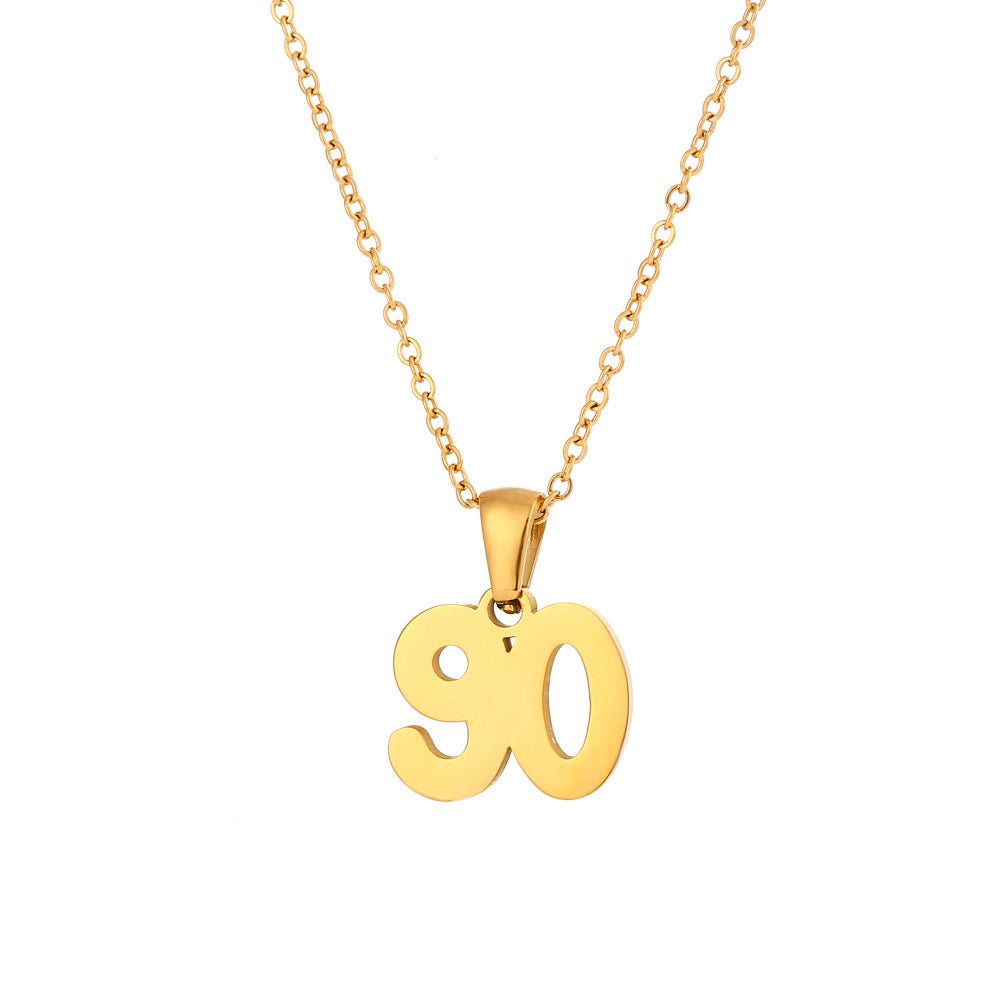 Minimalist Letter Pendant Necklace for Women Stainless Steel with 18K Gold Plating Classic Cut Design