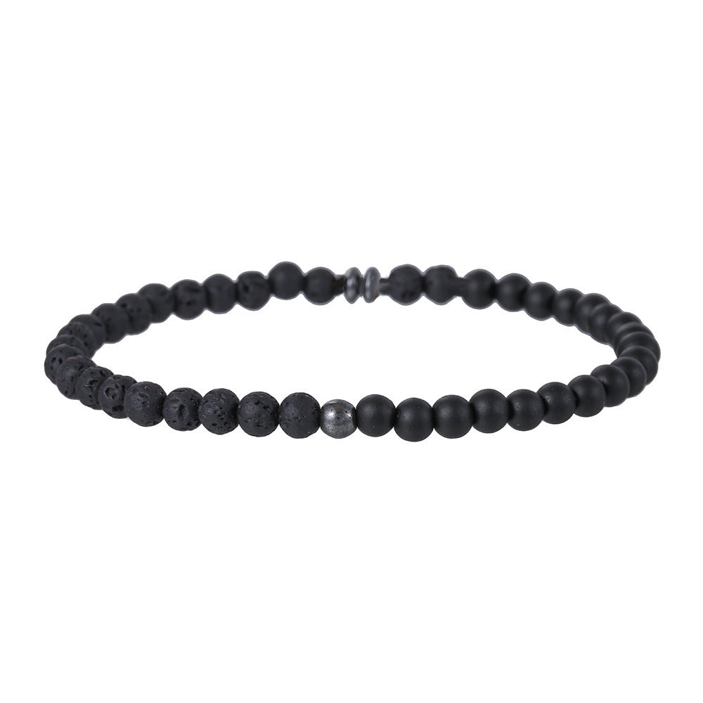 Minimalist Matte Round Turquoise Beaded Bracelet 4mm Unisex Fashion Jewelry