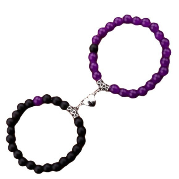 Handmade Geometric Round Stone Bracelet Unisex