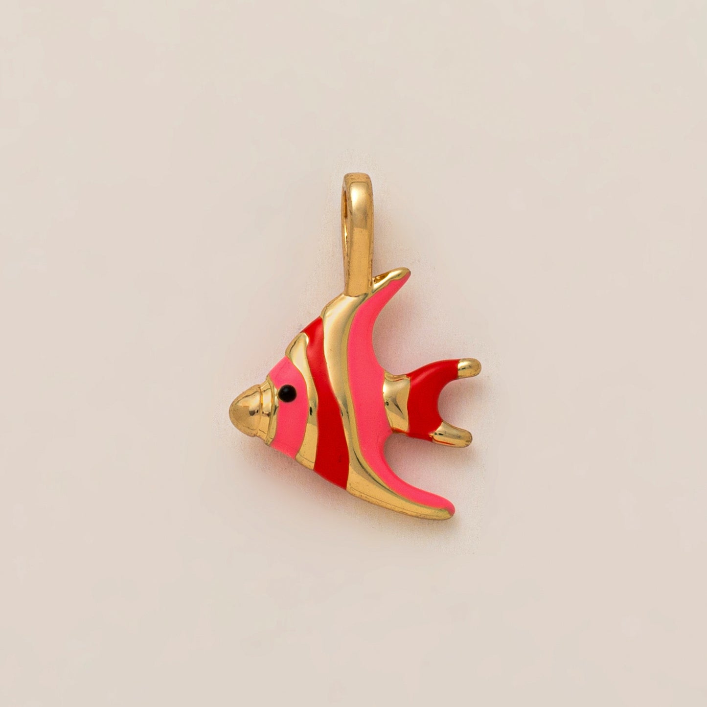 Vintage 18K Gold Plated Brass Fish Pendant Charm Bar for DIY Necklace Unisex