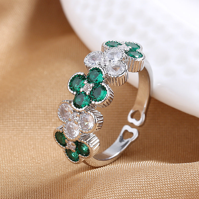 Anello Stellato Regolabile Minimalista da Donna in Rame Placcato con Design a Lettera o Numero