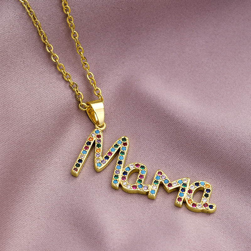 Elegante Collar con Colgante de Letra para Mujer, Cadena de Serpiente de Acero Inoxidable con Diseño Geométrico y Baño de Oro