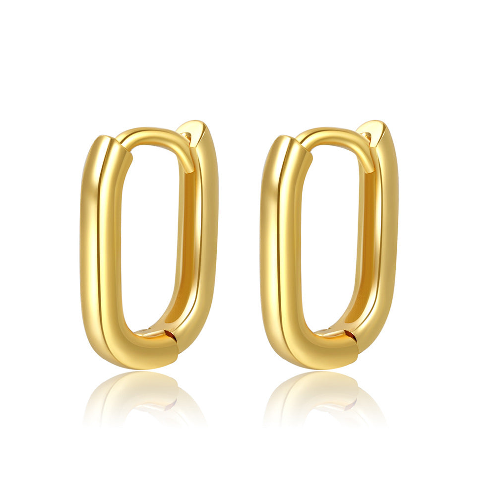 Hollow Floral Geometric Round Brass Plated Earrings for Women