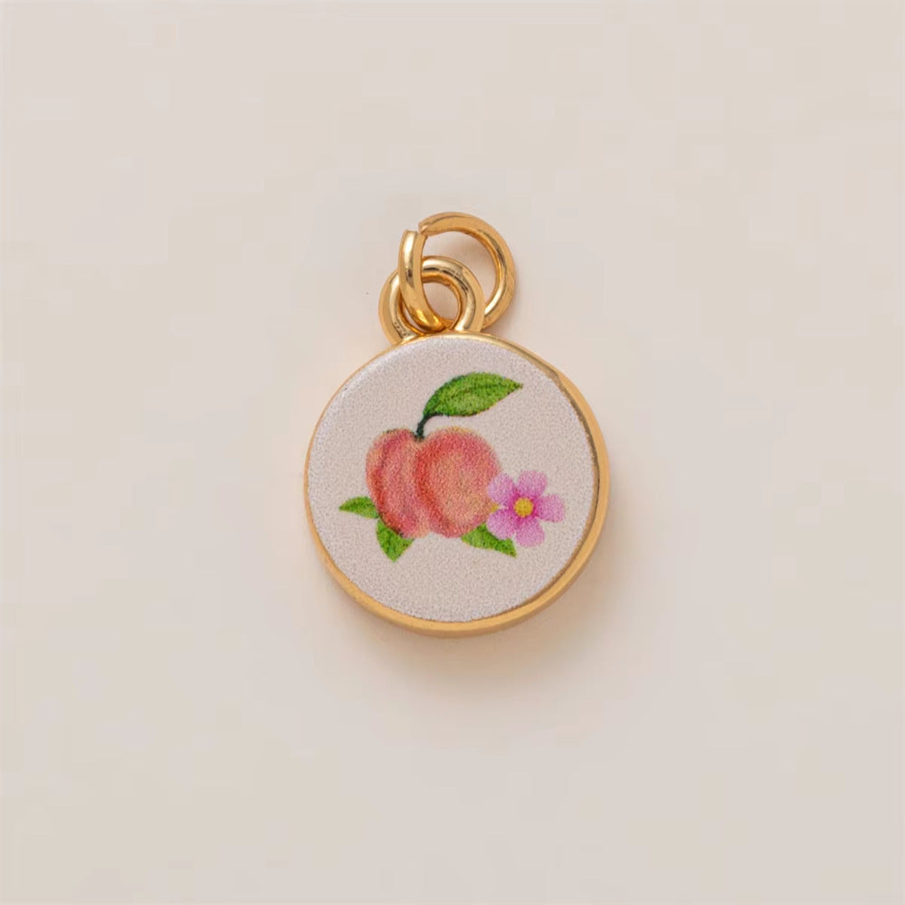 Minimalist Luxury 18K Gold Plated Heart Teardrop Floral Brass Pendant
