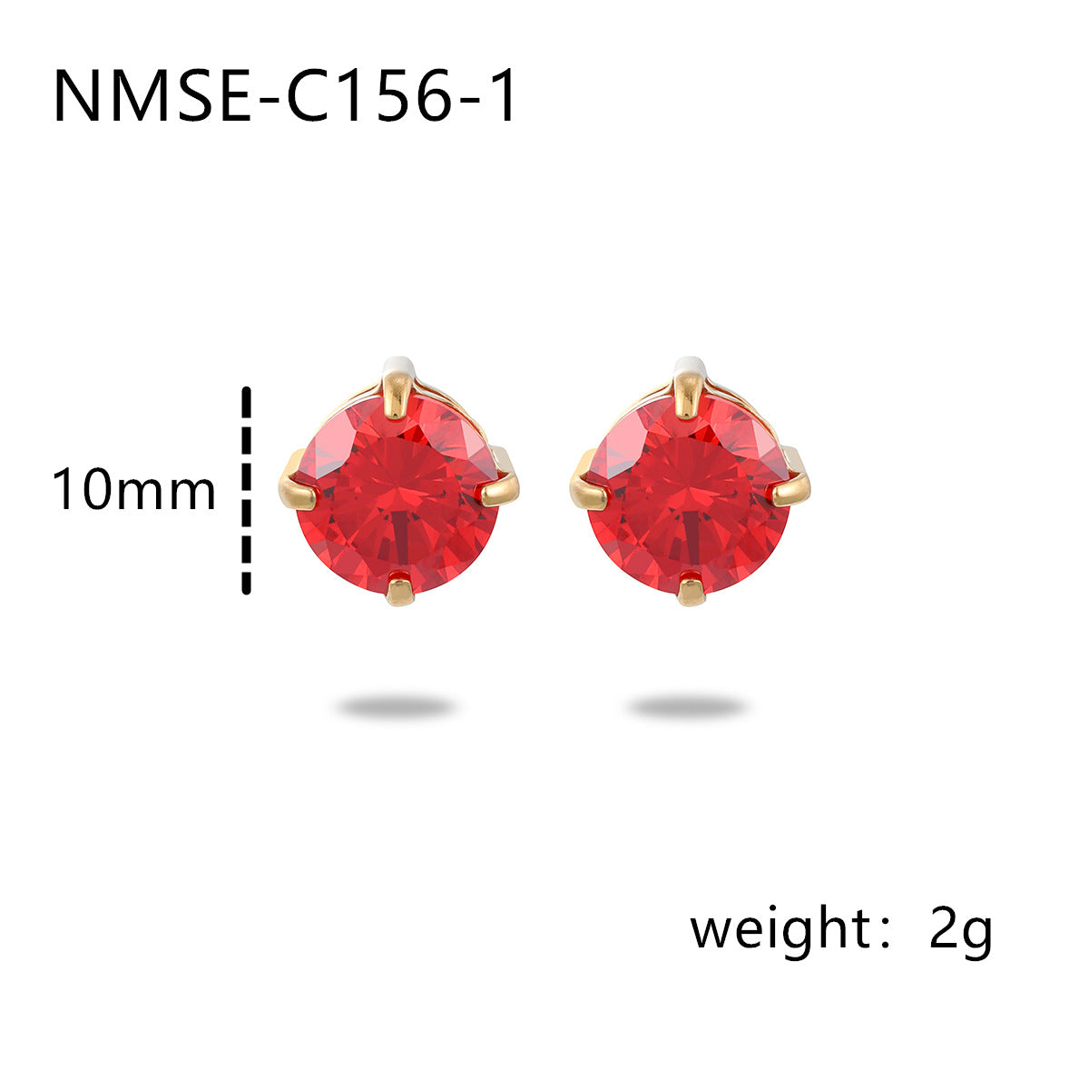 Pendientes minimalistas pequeños de acero inoxidable geométricos para mujer con circonita colorida y chapado al vacío en oro de 18K