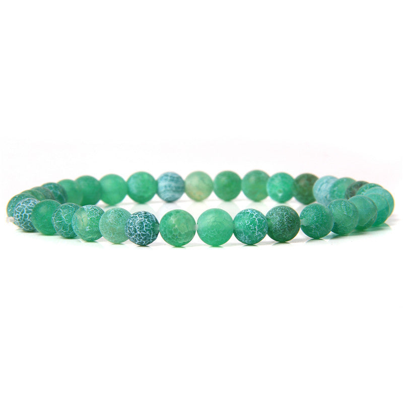 Elegant Casual Geometric Natural Agate Beaded Bracelet Unisex 6mm