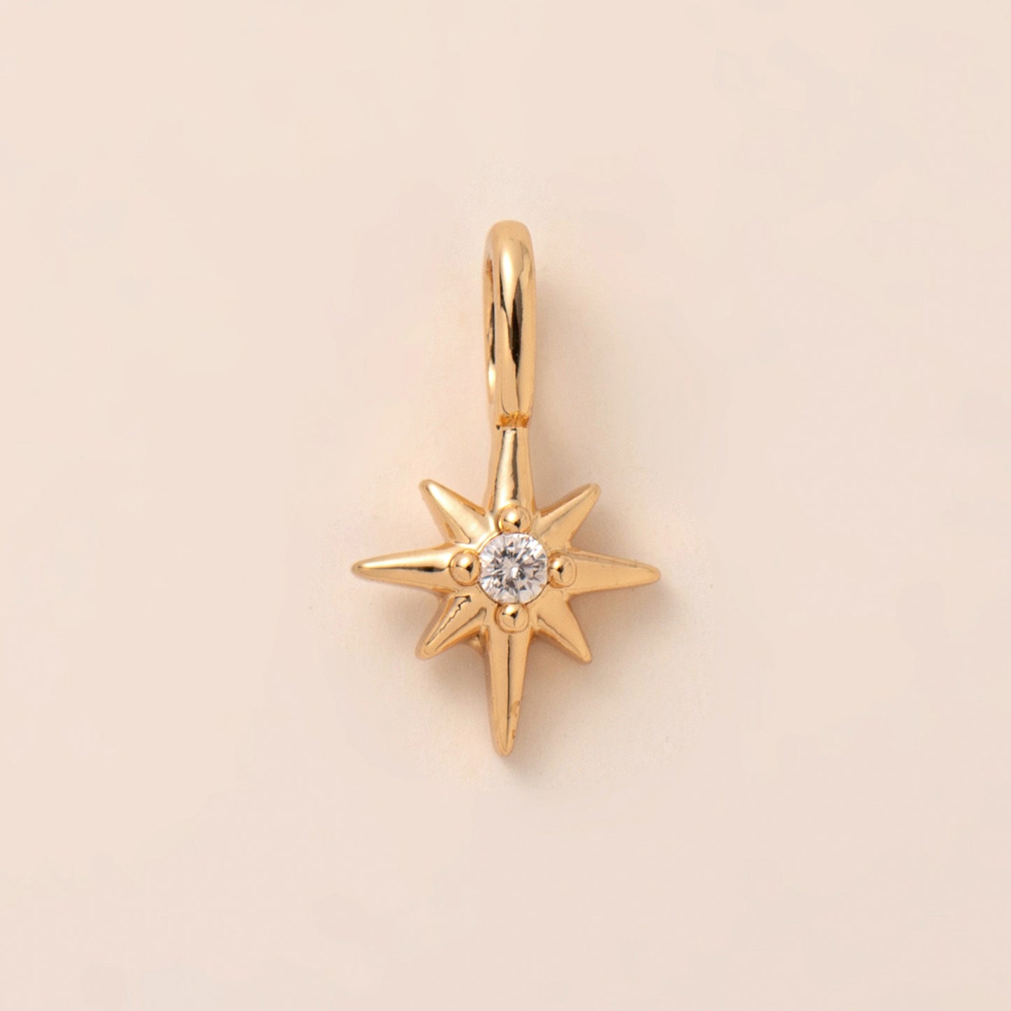 Minimalist Brass Cross Pendant with Cubic Zirconia Plating Charm Bar