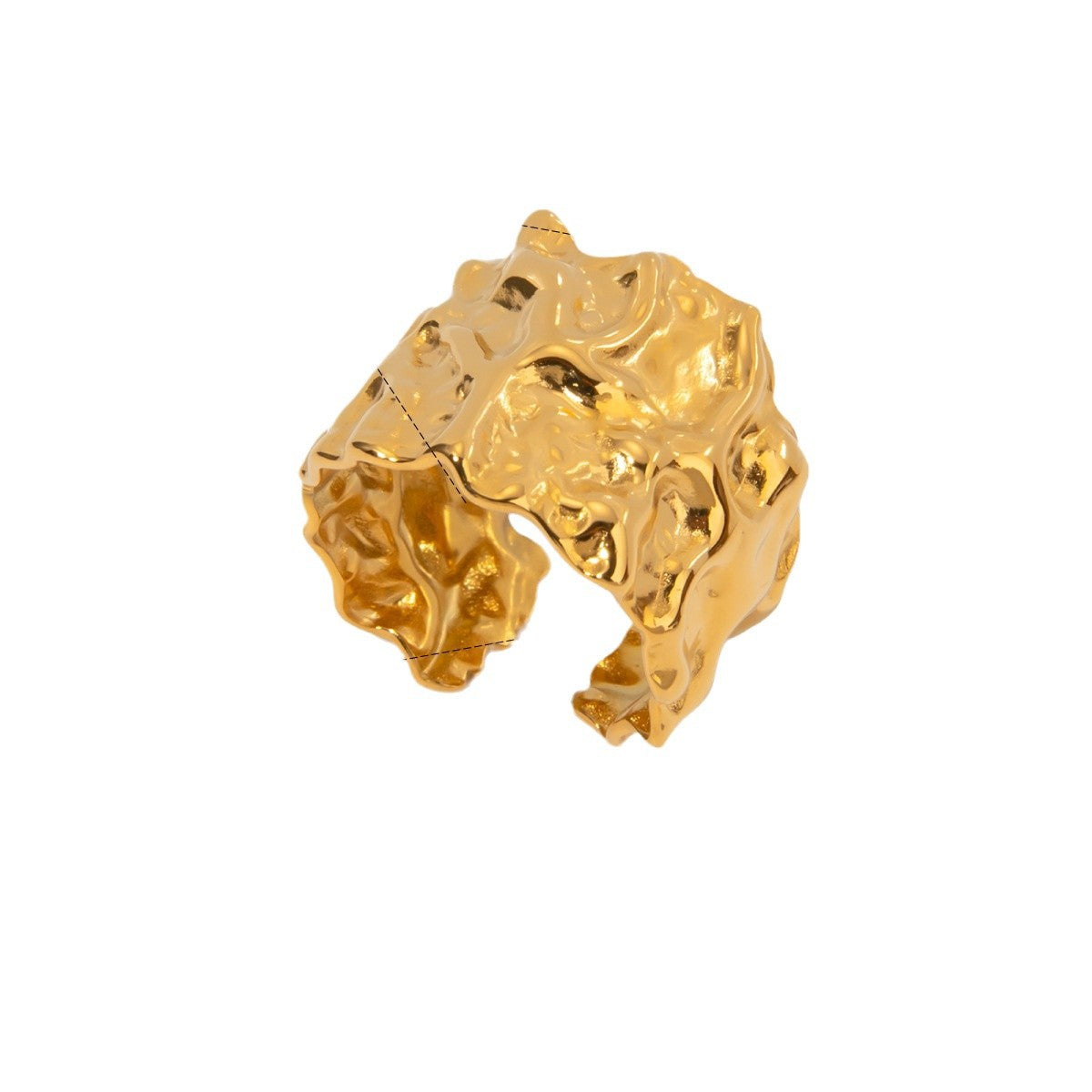 Floral-Shaped Stainless Steel Ring with Plating Finish for Women Fashionable and Elegant Statement Jewelry