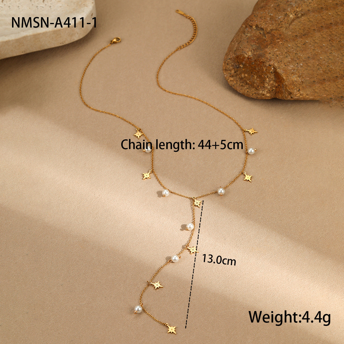 Collana pendente geometrica da donna alla moda in stile barocco, in acciaio al titanio placcato oro