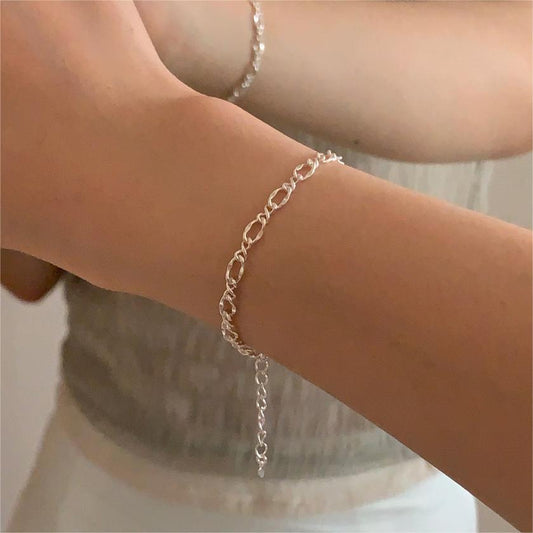 Minimalist 925 Sterling Silver Geometric Bracelet