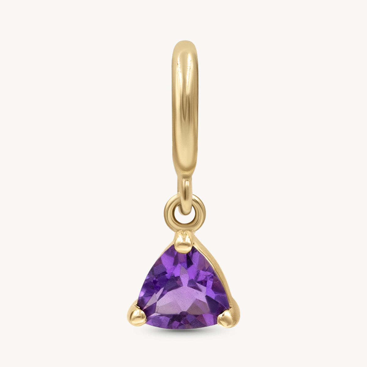 Ciondolo/Charm a barra in ottone placcato oro 18 carati con geometria vintage per donna