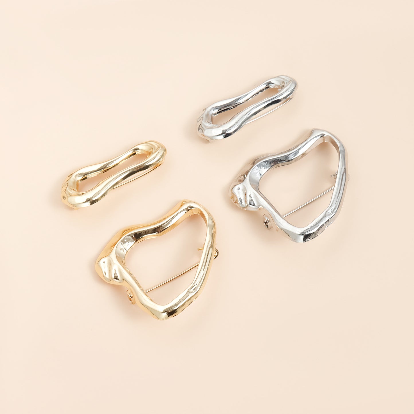 Spilla Geometrica alla Moda in Lega da Donna con Finitura Placcata, Design a Motivo Occhio, Spilla Decorativa e Funzionale Versatile per Abbigliamento da Ufficio