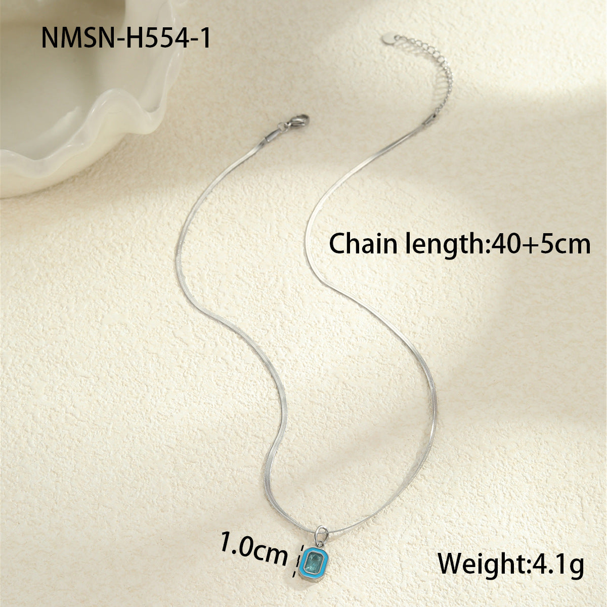 Collana minimalistica geometrica in acciaio inossidabile con intarsio di zirconi colorati per donna, catena clavicola galvanizzata