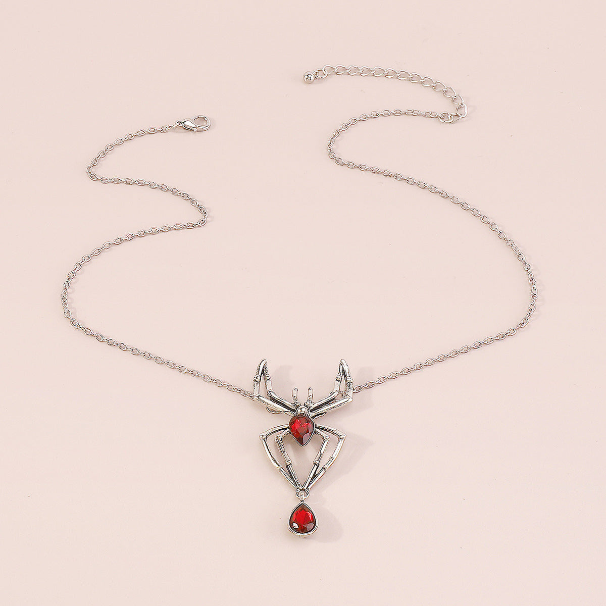 Collar con Colgante de Diamantes de Imitación Geométricos para Mujer - Cadena de Eslabones, Estilo Audaz e Individual, Aleación con Chapado, Joyería para Fiesta de Halloween