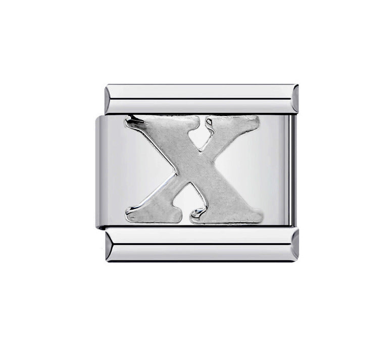 Minimalist Letter Stainless Steel Plating Charm Bar