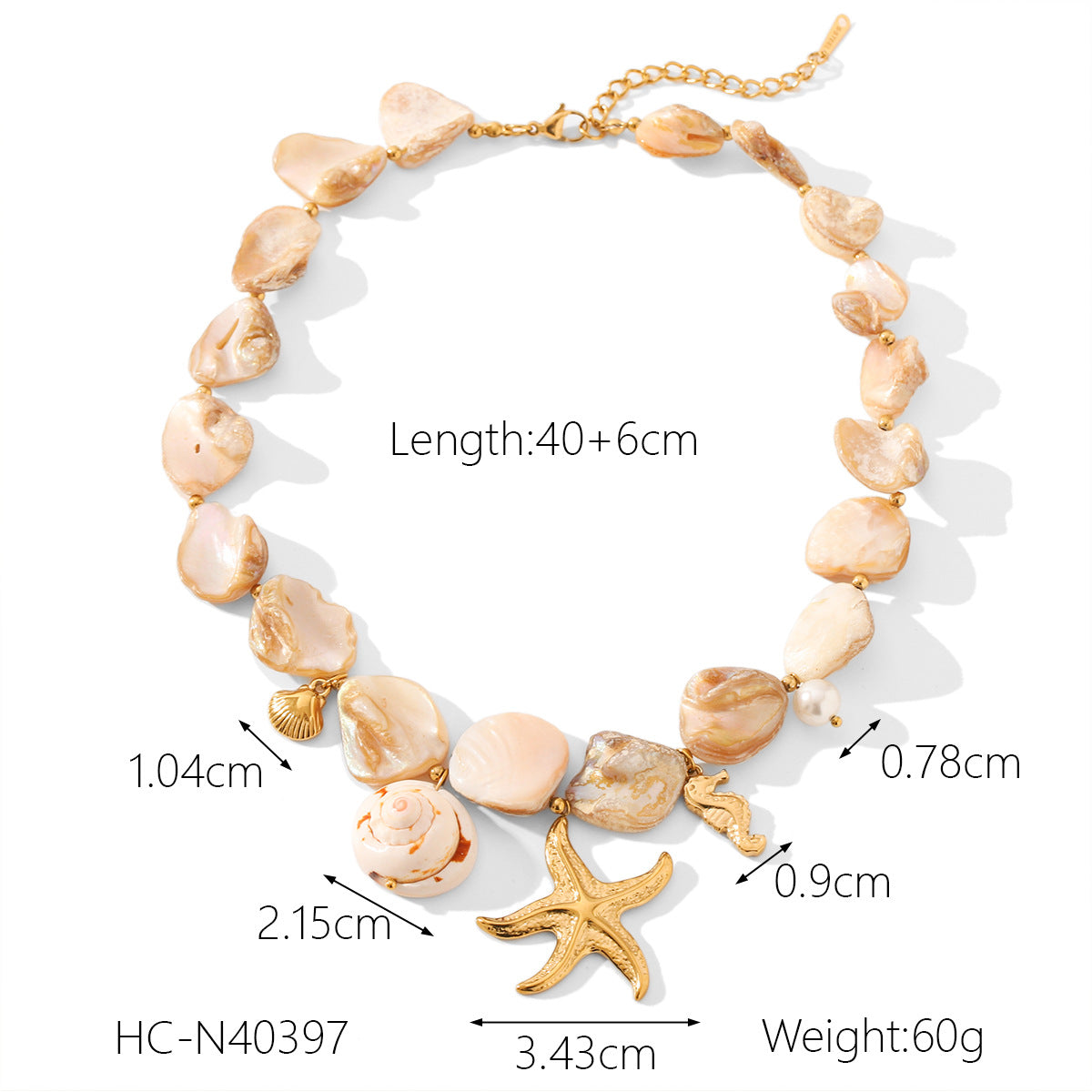 Minimalist Ocean-Inspired Stainless Steel Pendant Necklace with Shell Charm and Plated Finish for Women