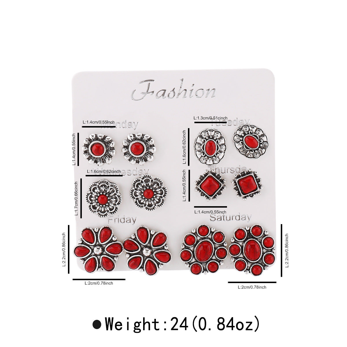 Pendientes Étnicos Vintage de Círculo Grande Geométrico Floral Turquesa con Incrustaciones y Acabado Chapado para Mujer