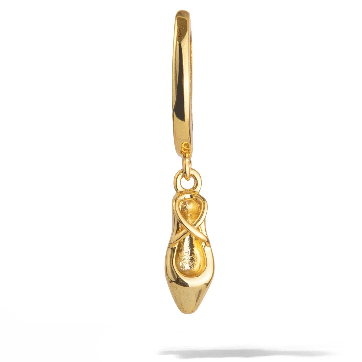 18K Gold Plated Stainless Steel Racket Pendant Charm Bar for Women