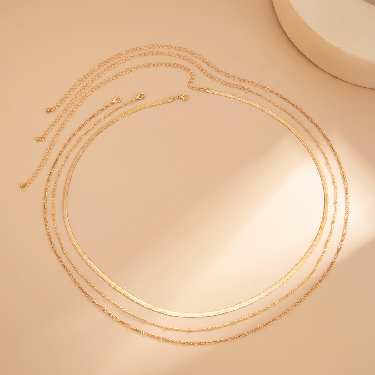 Minimalist Polished Iron Snake Chain Body Chain with Hollow Out Design for Women