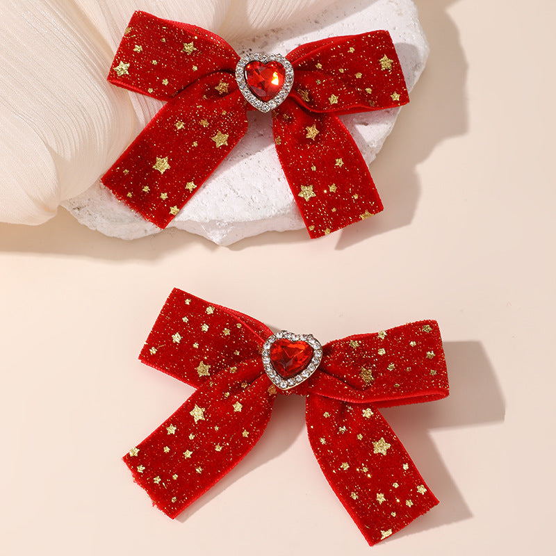 Natural Style Bow-Shaped Hair Clip for Girls with Ruffled and Mesh Details Made of Polyester Perfect for Children Ages 3 to 10