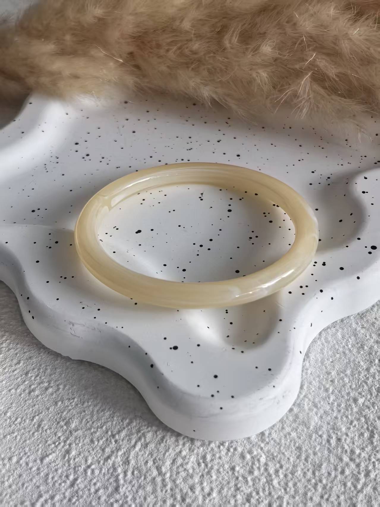 Vintage Minimalist Gold Plated Square Round Acrylic Gradient Beaded Bracelet