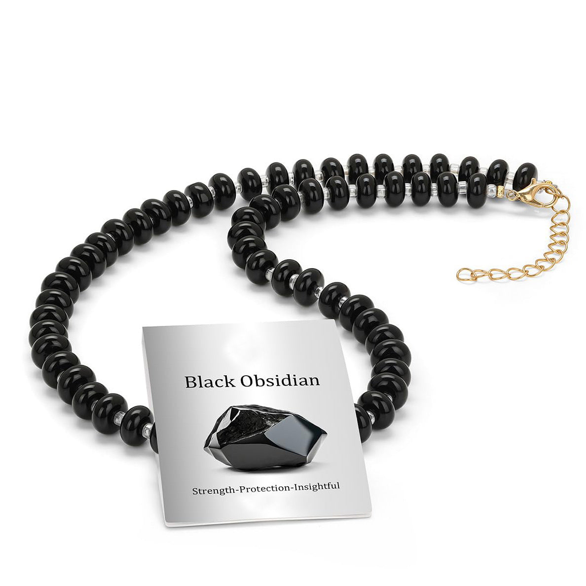 Casual 8mm Round Crystal Beaded Necklace for Women