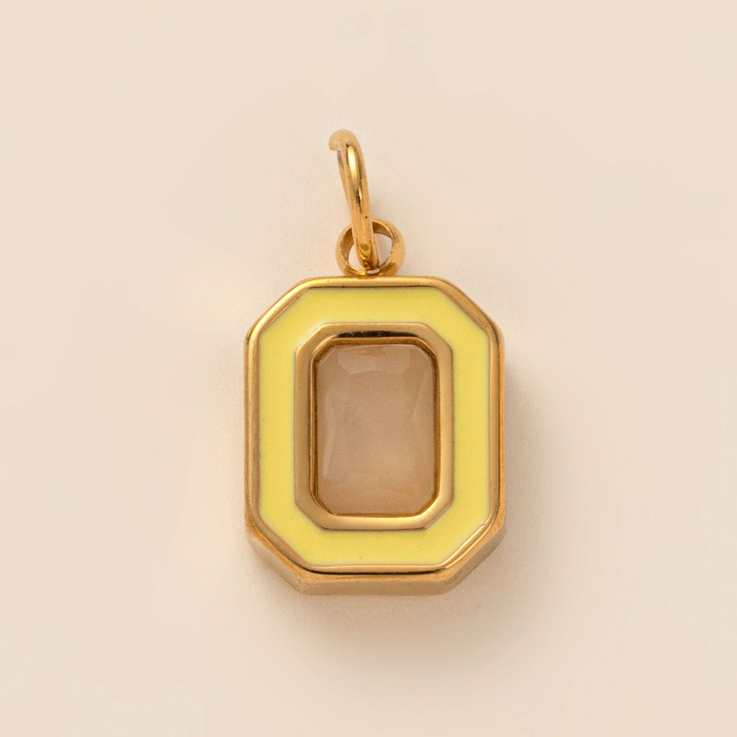 Vintage Geometric Stainless Steel PVD Gold Plated Charm Bar