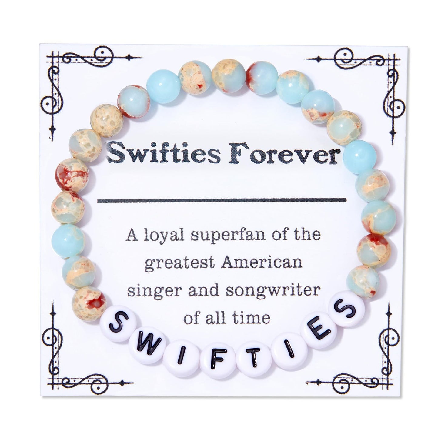Minimalist Letter Shoushan Stone Beaded Bracelet for Women