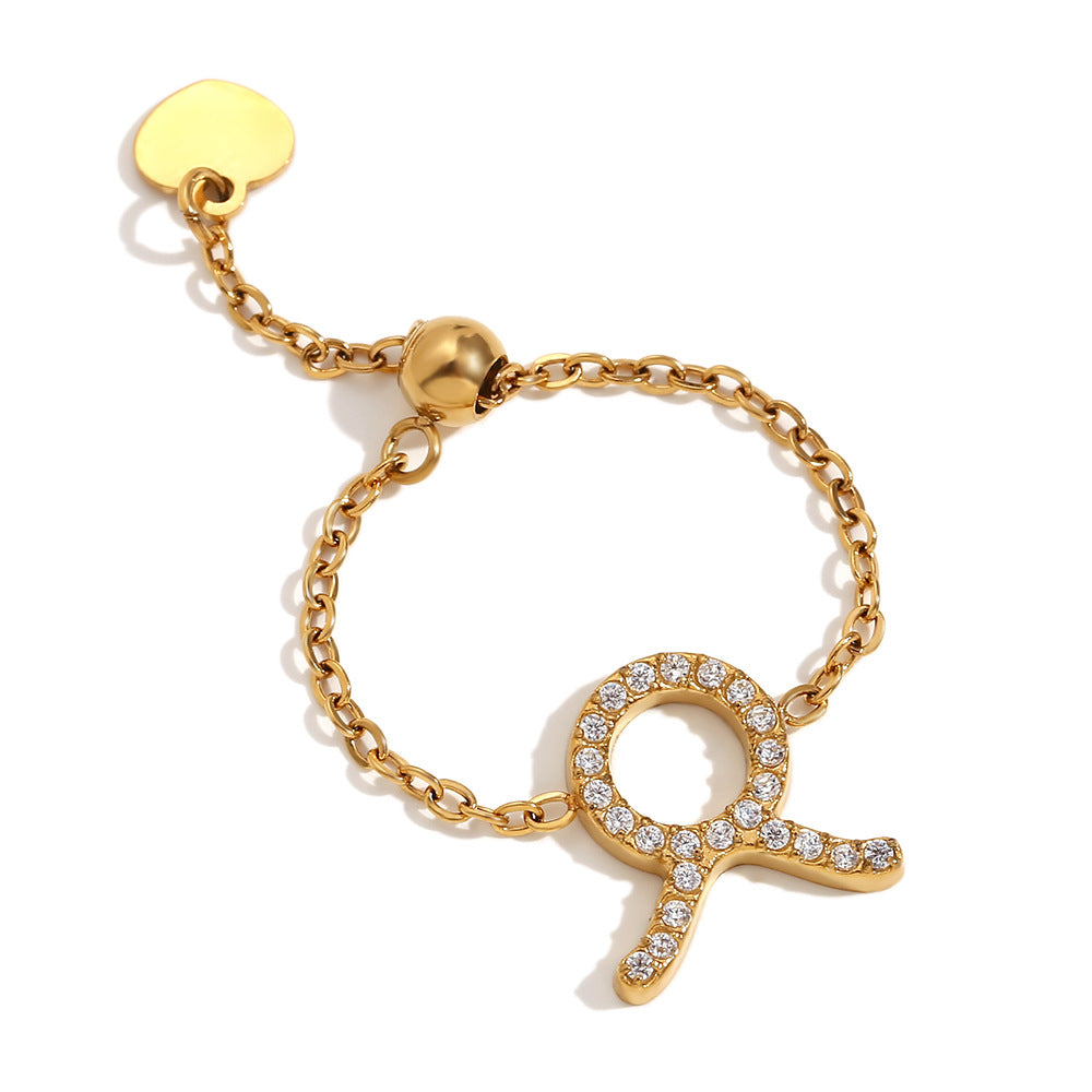 Collana con ciondolo a tema zodiacale in acciaio inossidabile placcato oro 18 carati e cordino regolabile da donna