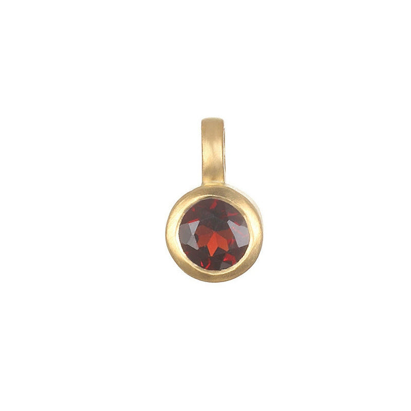 Vintage Geometric Stainless Steel 18K Gold PVD Plated DIY Charm Bar Necklace with 12 Birthstones