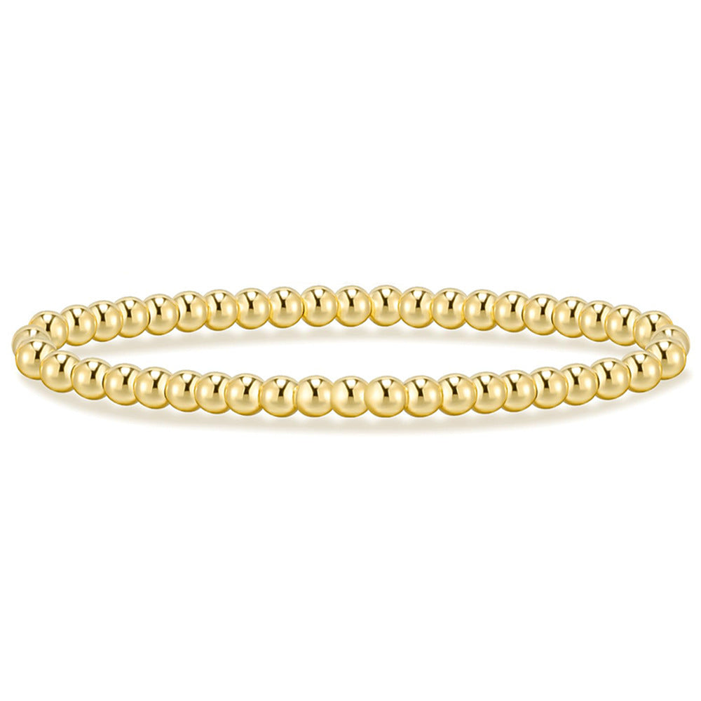 Gold Plated Hematite Beaded Stretch Bracelet Set