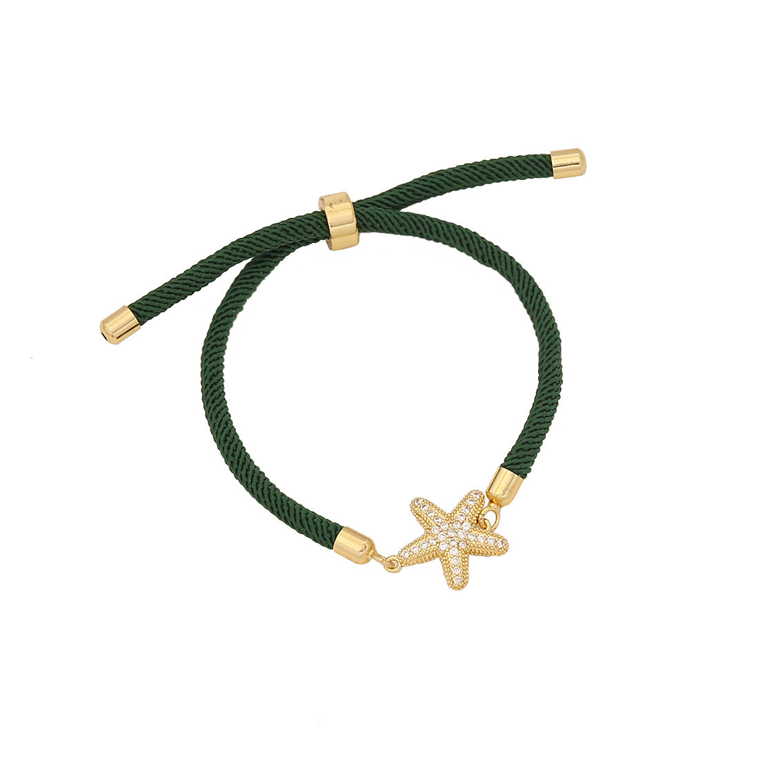 Personalized Butterfly-Shaped Gold-Plated Brass Bracelet with Adjustable Pull Chain