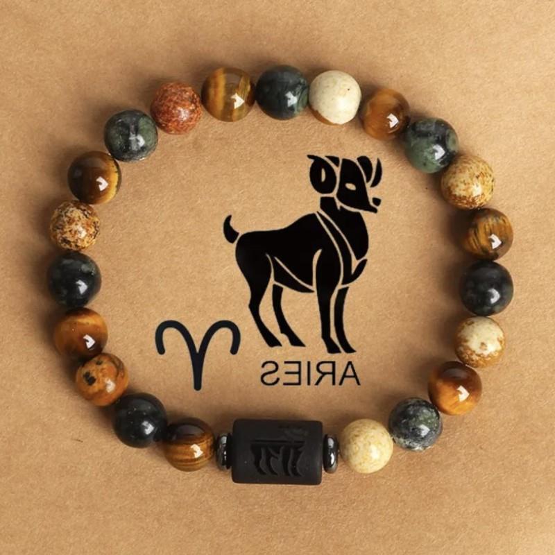 Casual Geometric Natural Stone Beaded Bracelet Crystal Handmade Unisex Jewelry