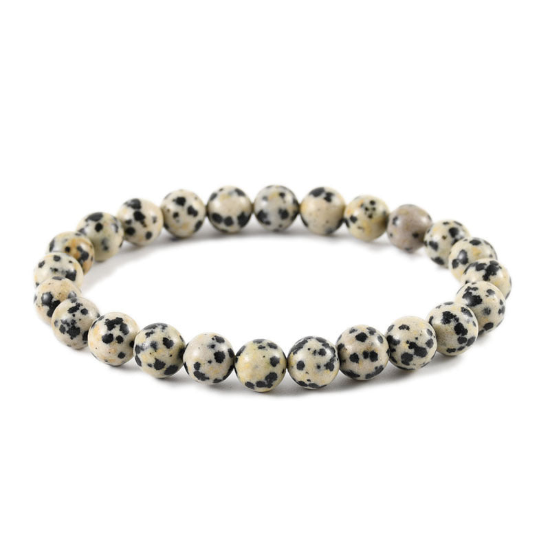 Geometric Natural Stone Agate Beaded Bracelet Unisex Handmade Jewelry