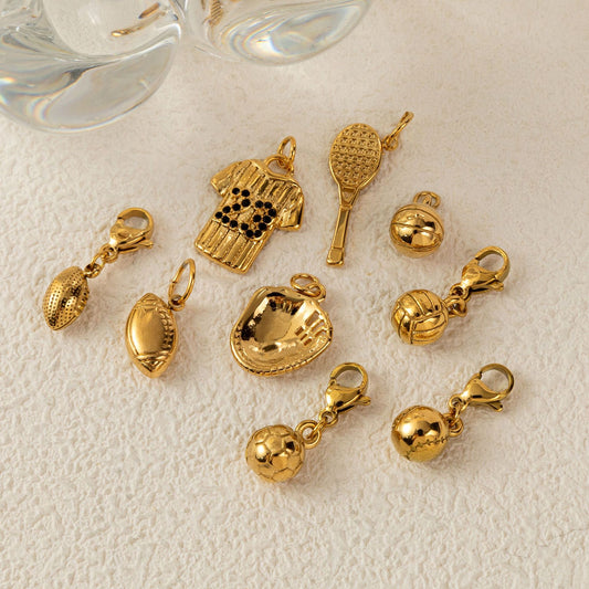 Sporty Vintage Geometric Stainless Steel PVD Plated Corn Chain DIY Charm Bar Necklace