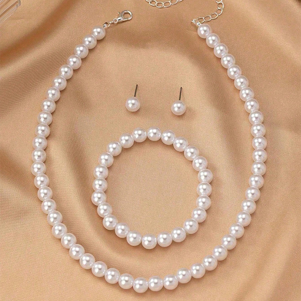 Set collana di perle Sweet Style per bambini - Collana con ciondolo in resina e vetro fatto a mano con catena di perle rotonde, design elegante per la clavicola per età da 3 a 10+
